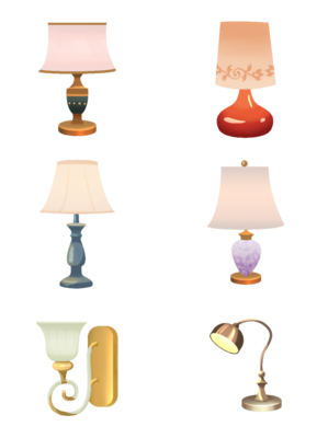 燈具臺(tái)燈卡通設(shè)計(jì)模板 創(chuàng)意無(wú)限，免費(fèi)獲取PSD格式2000像素資源